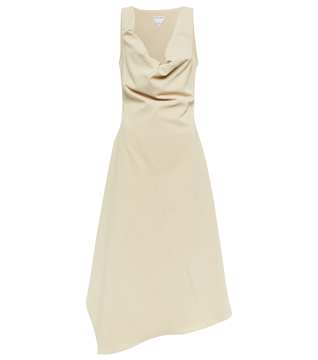 Asymmetric cotton midi dress