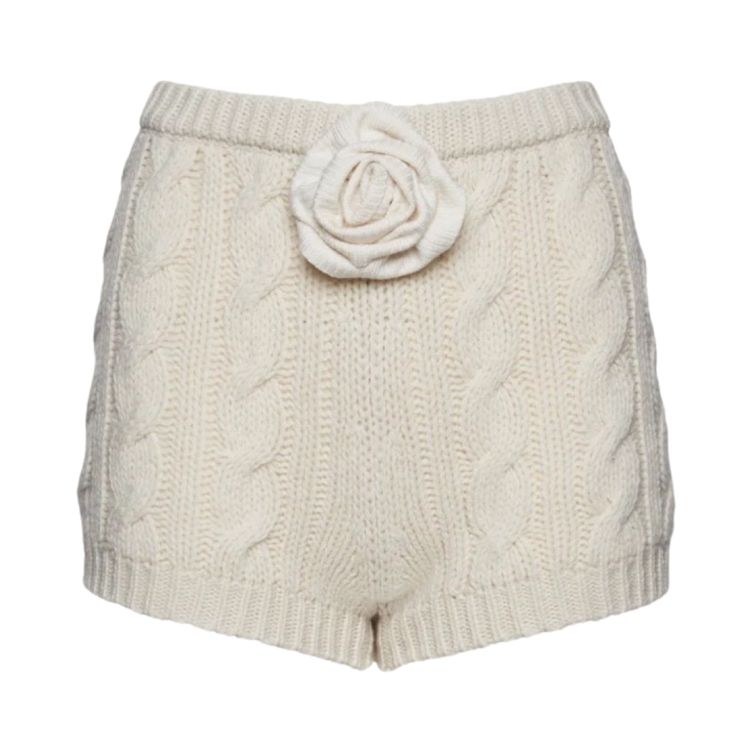 Magda Butrym Flower Knit Shorts