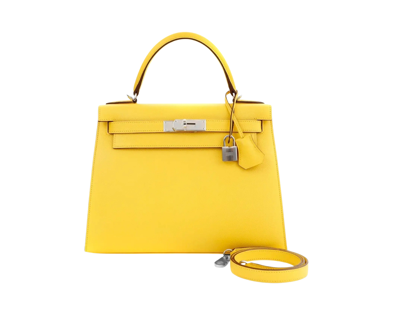 Hermès 28 cm Jaune de Naples Yellow Epsom Kelly Sellier