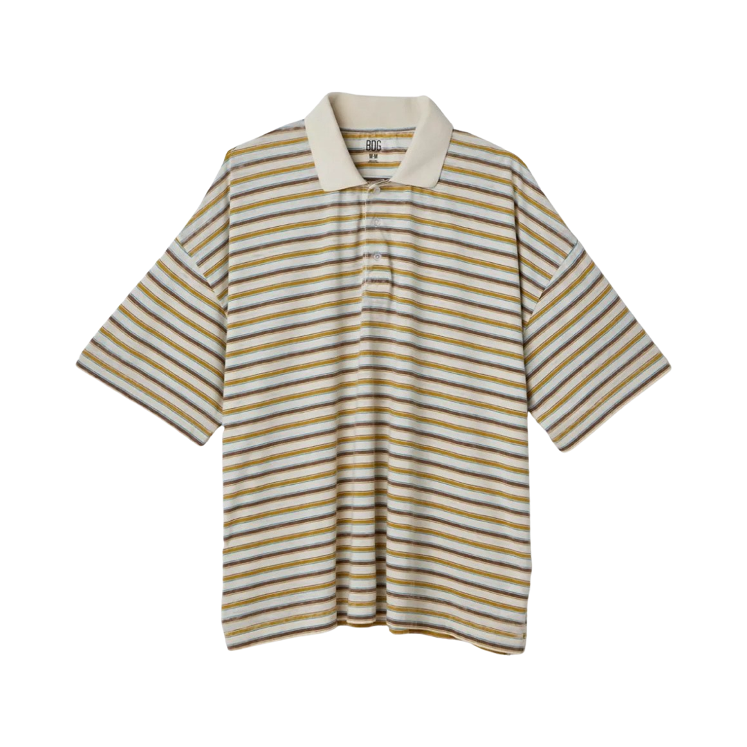 BDG Berkshire Burnout Stripe Polo Shirt