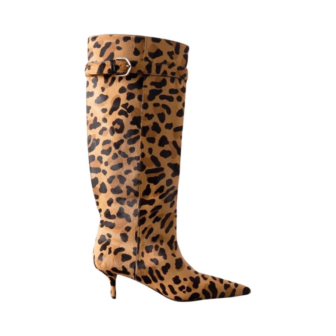 Alaia Leopard Print Boots