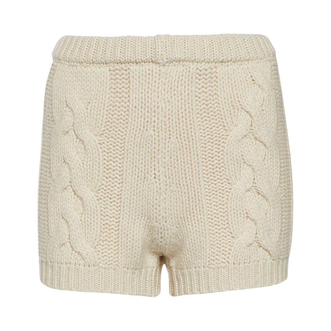 Magda Butrym Cable Knit White Shorts