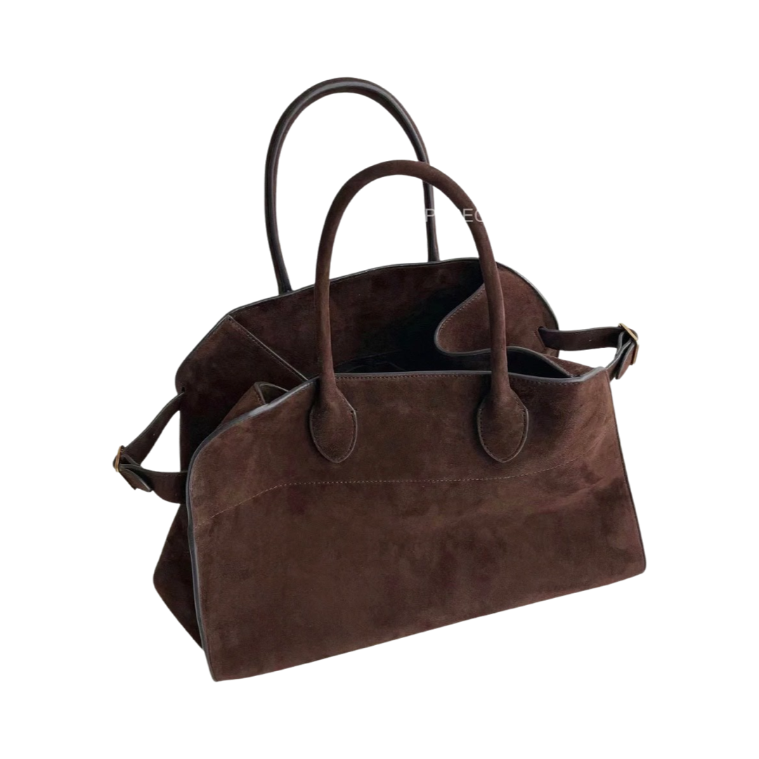 Brown Suede Tote Bag