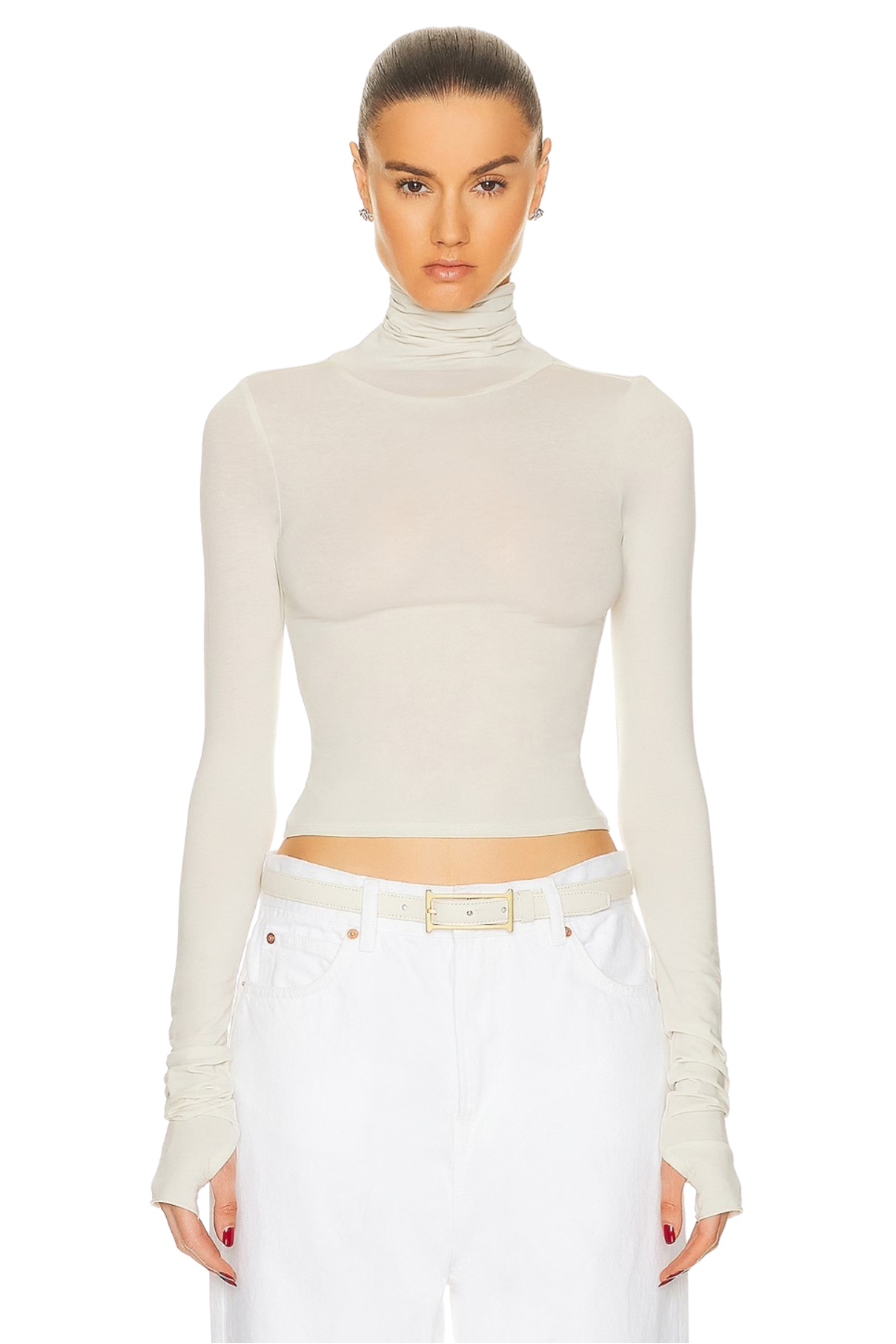 Helsa Jersey Long Sleeve Turtleneck