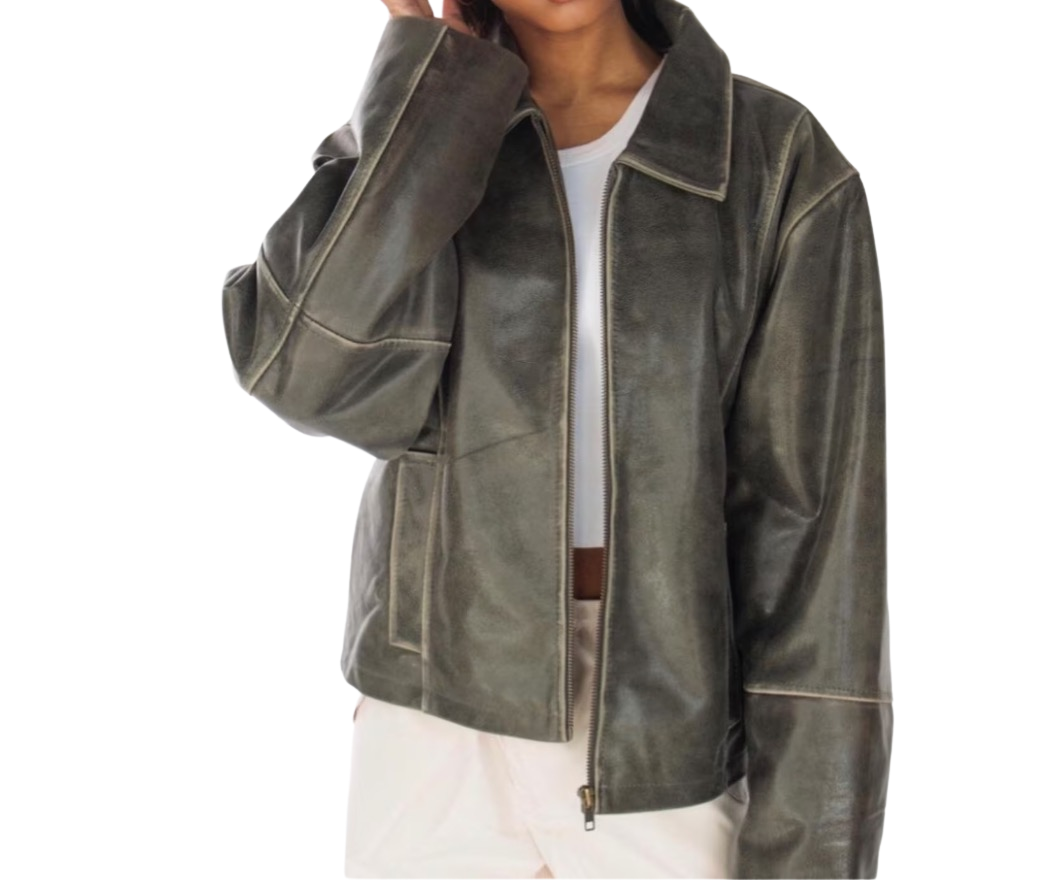 90’s Distressed Vintage Leather Jacket