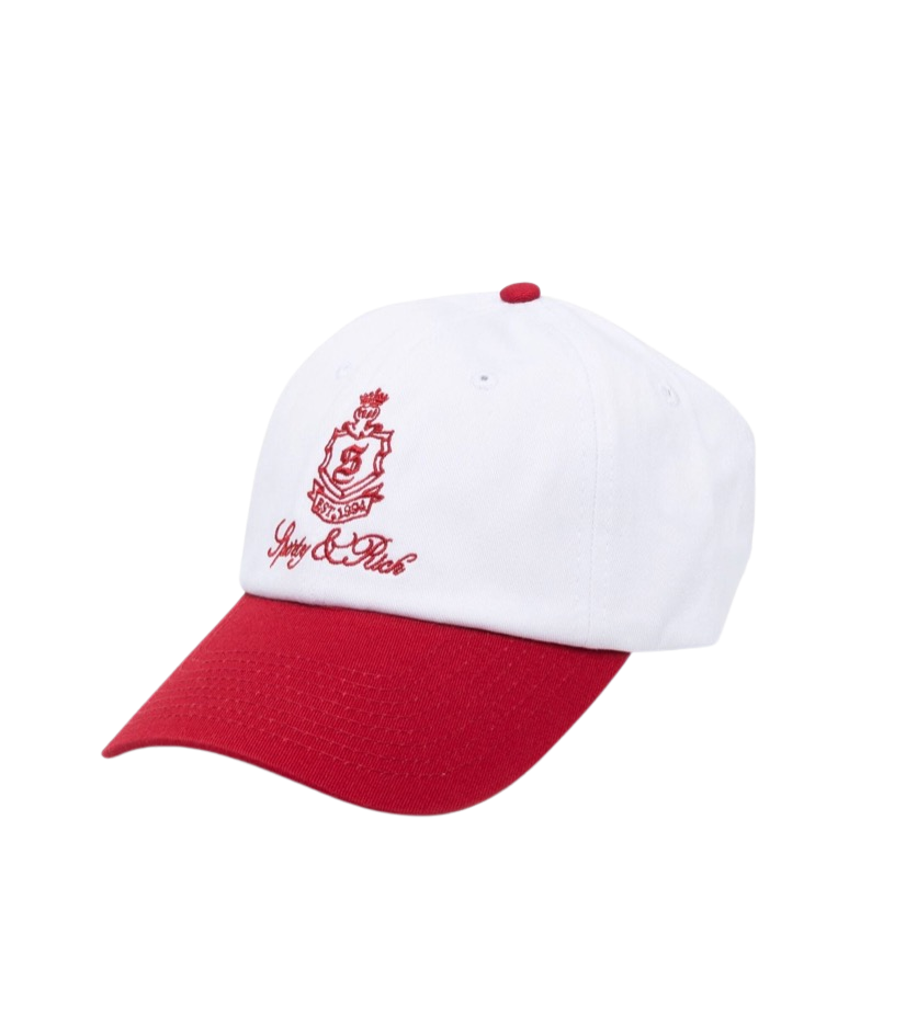 White & Red Vendome Logo Cap