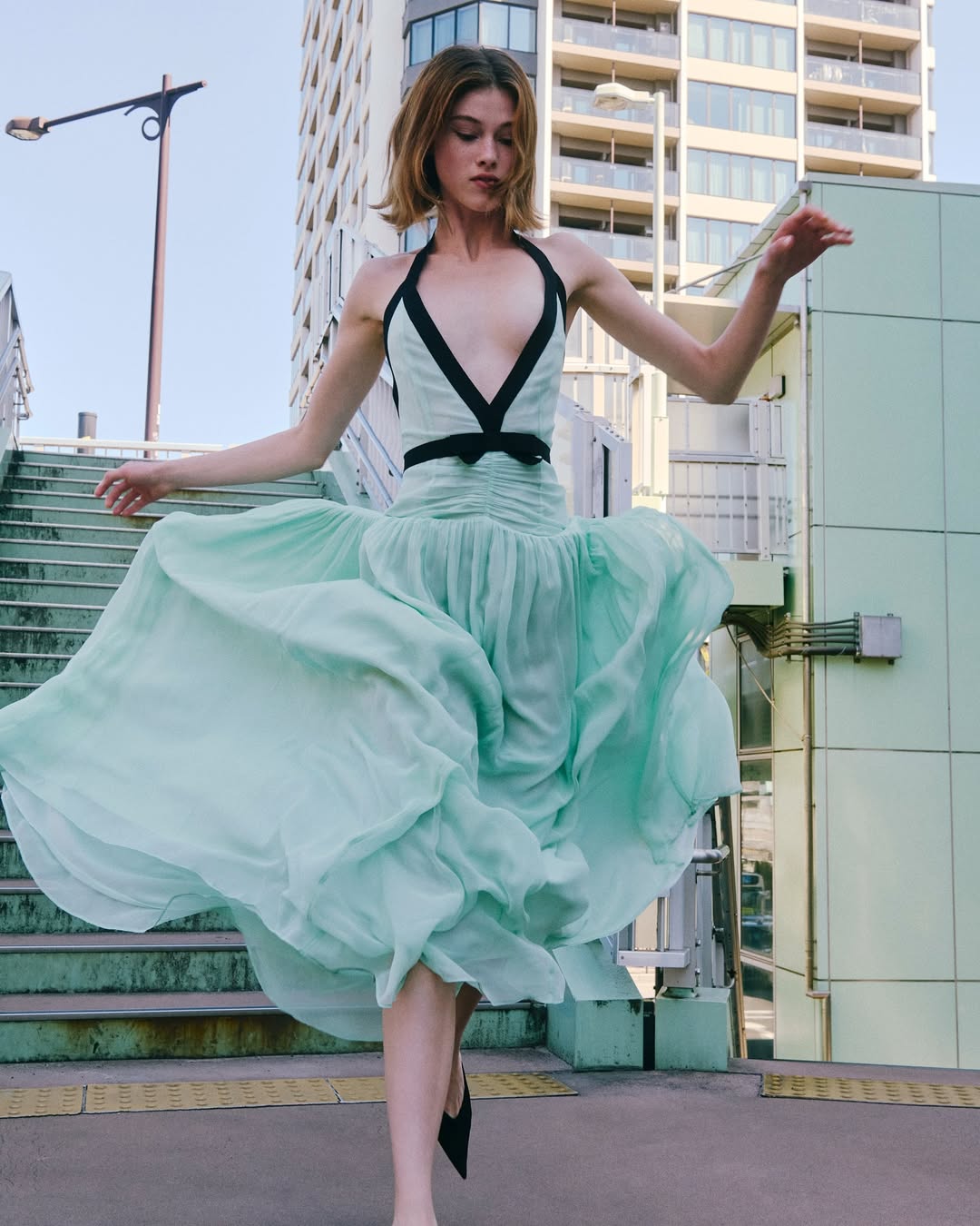 helsa the siren dress in silk chiffon DROP 15