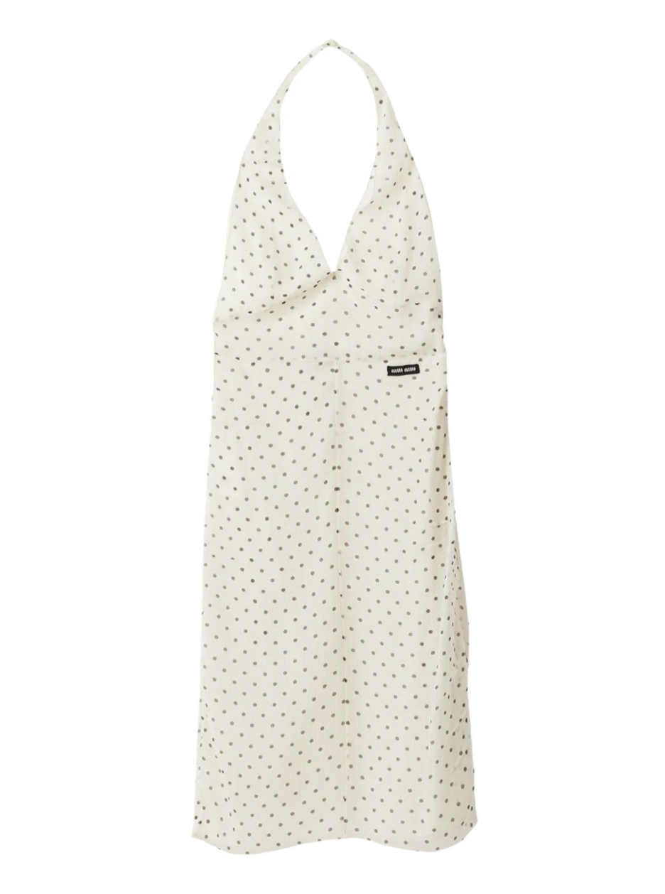 Polka-dot Semi-sheer Midi Dress