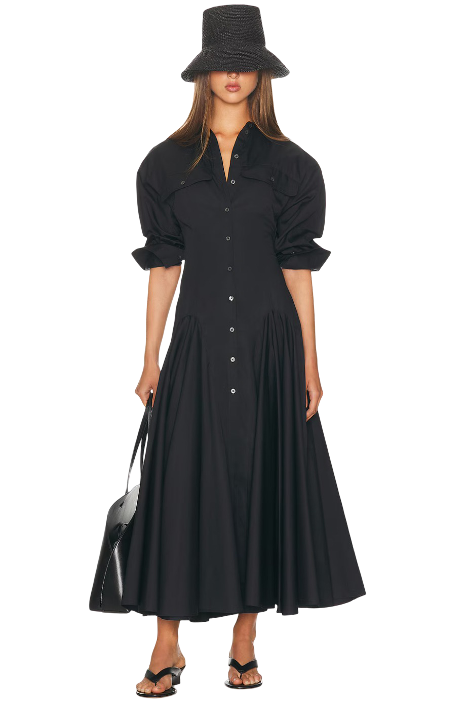 Godet Shirt Dress