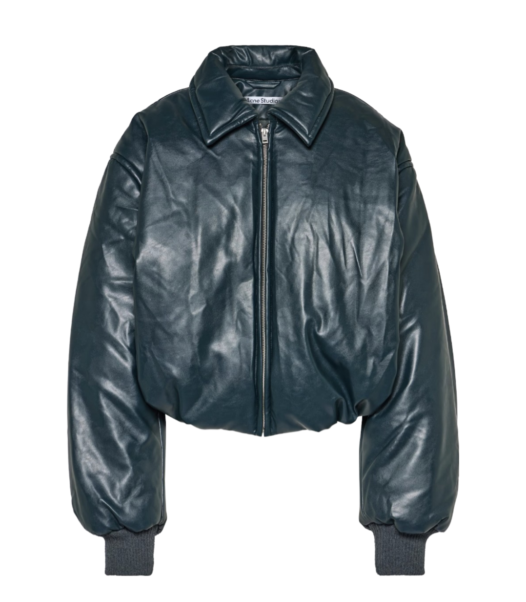 Onnea faux leather bomber jacket