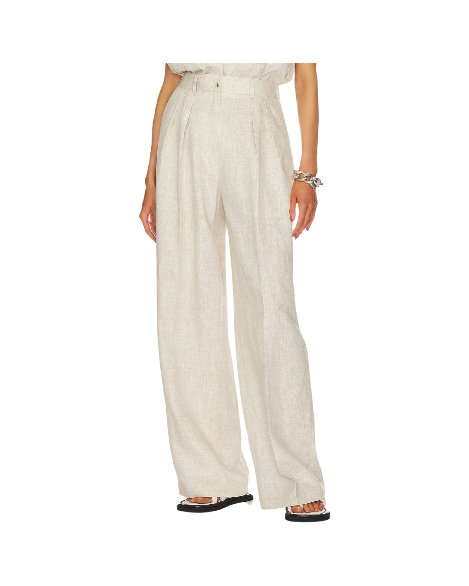 Linen Pleated Front Pant