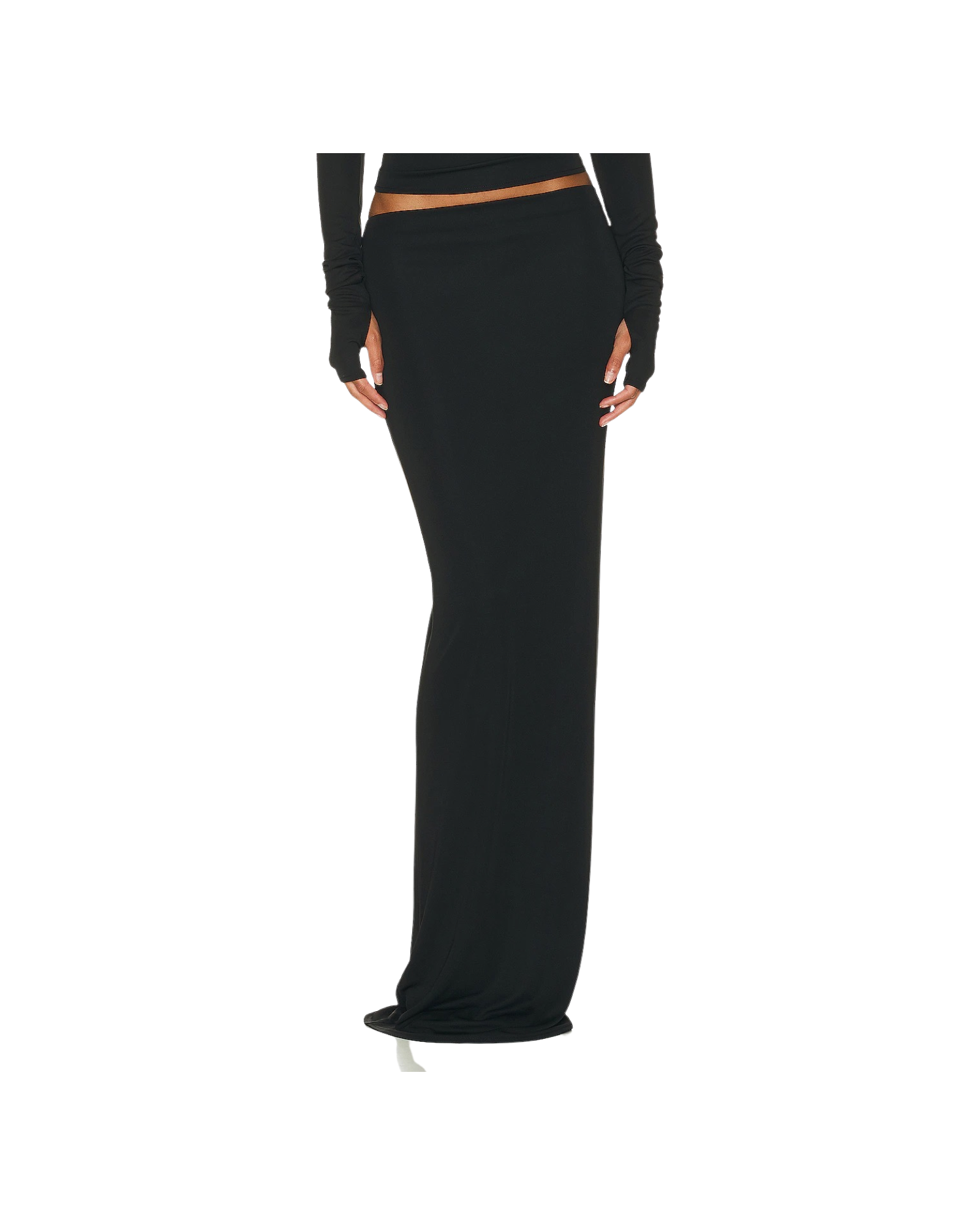 Helsa Matte Jersey Slim Skirt