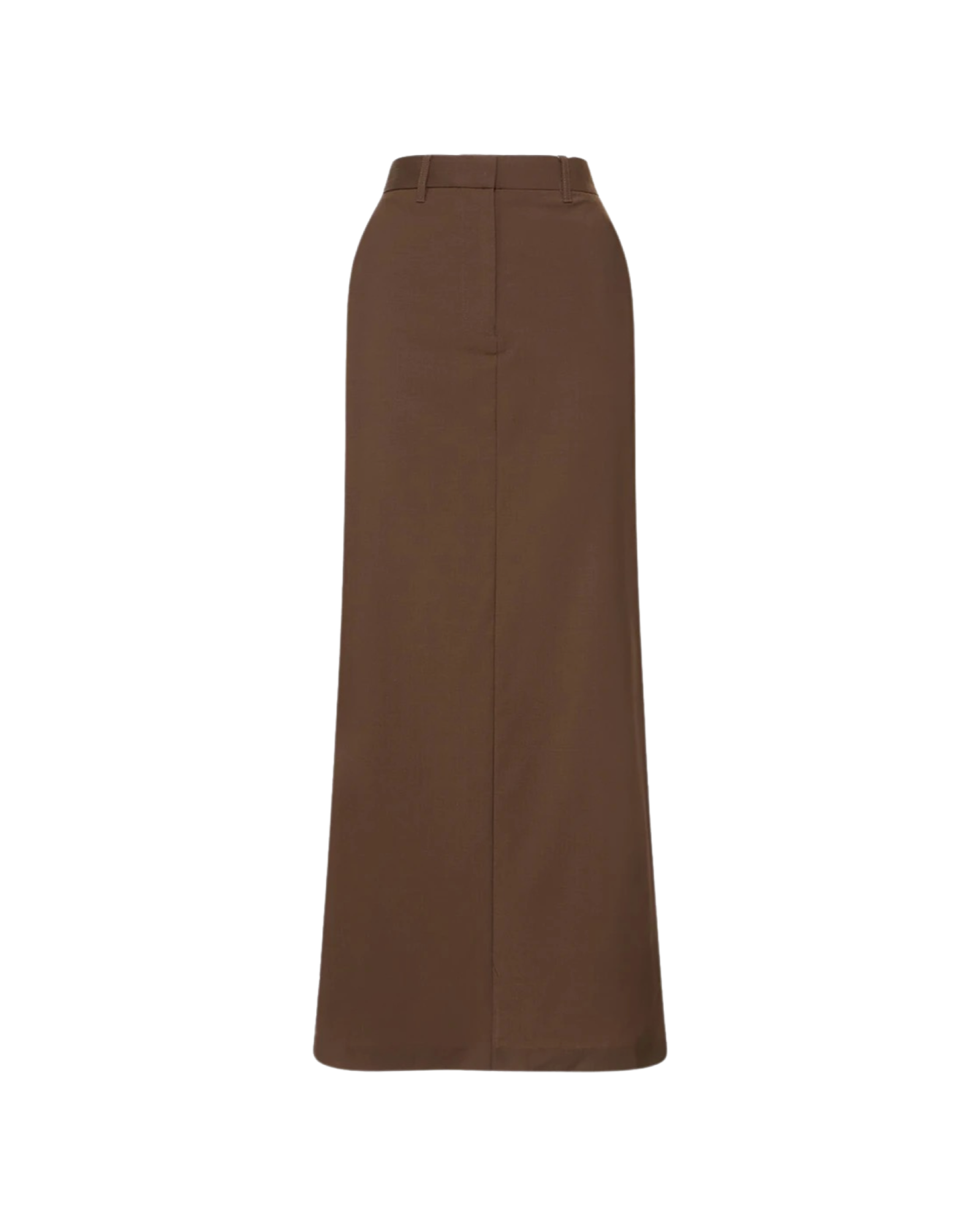 Relaxed fit tailored wool bln maxi skirt
