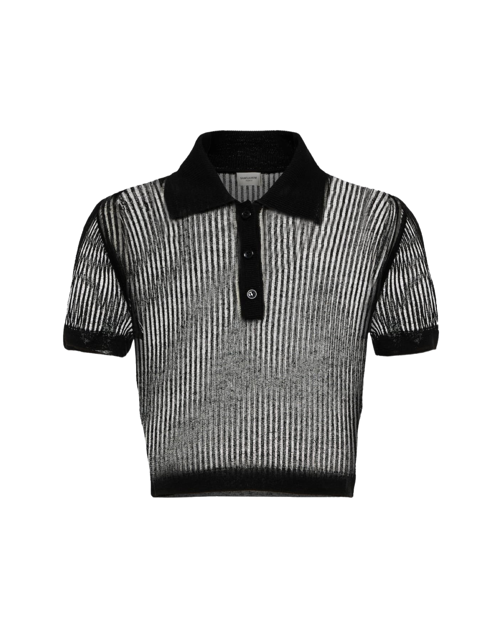 Linen and silk polo shirt