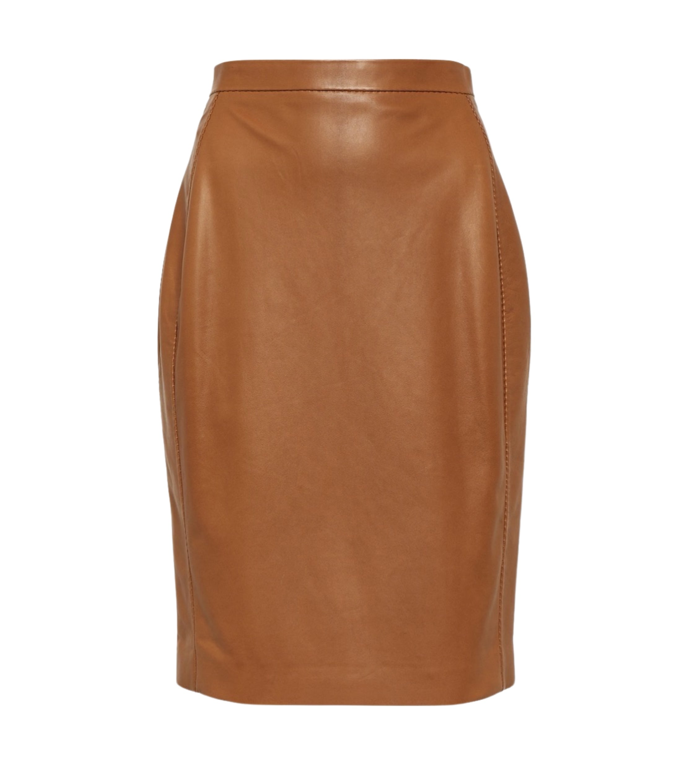 High-rise Leather Pencil Skirt