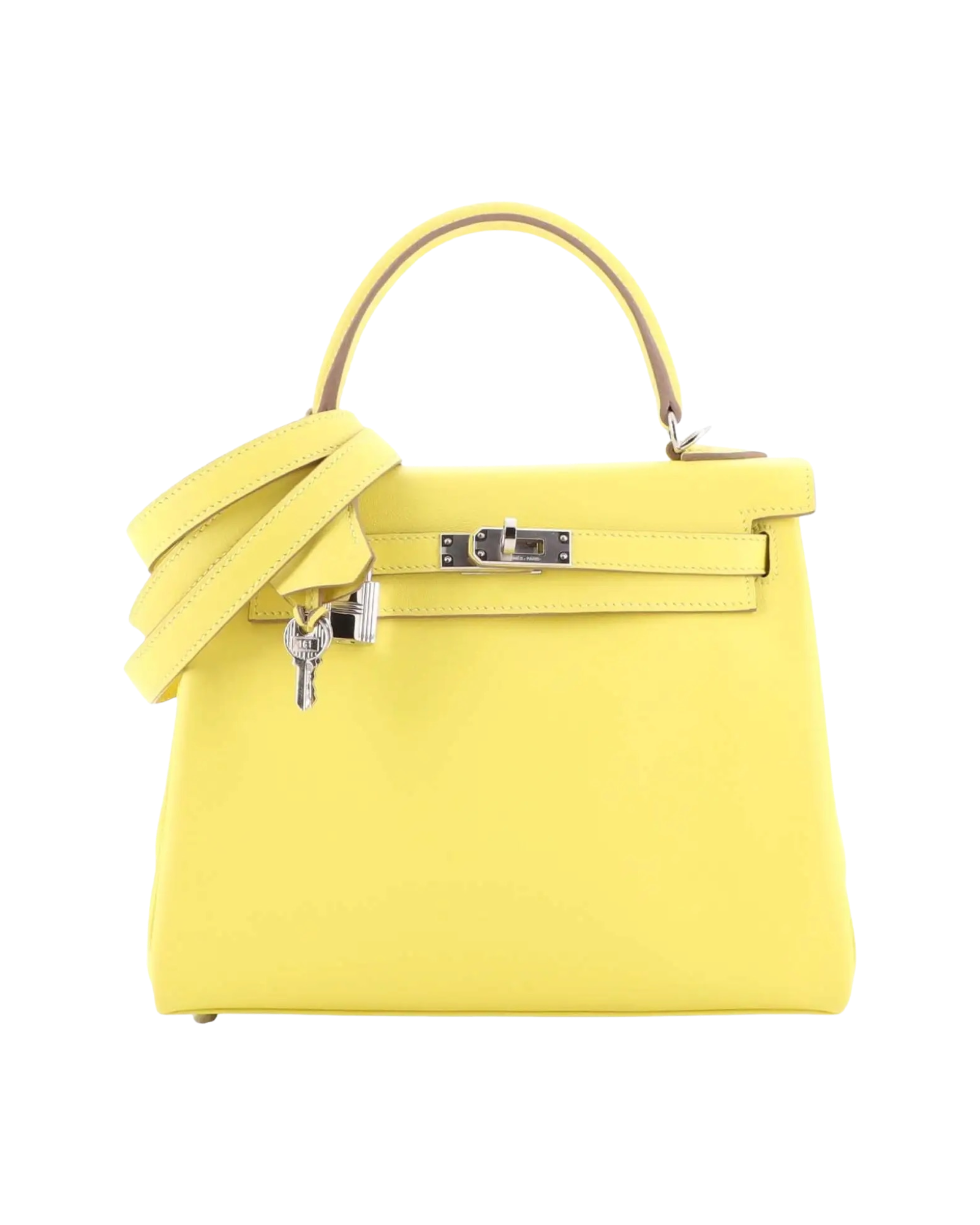 Hermes Kelly Handbag Lime Swift