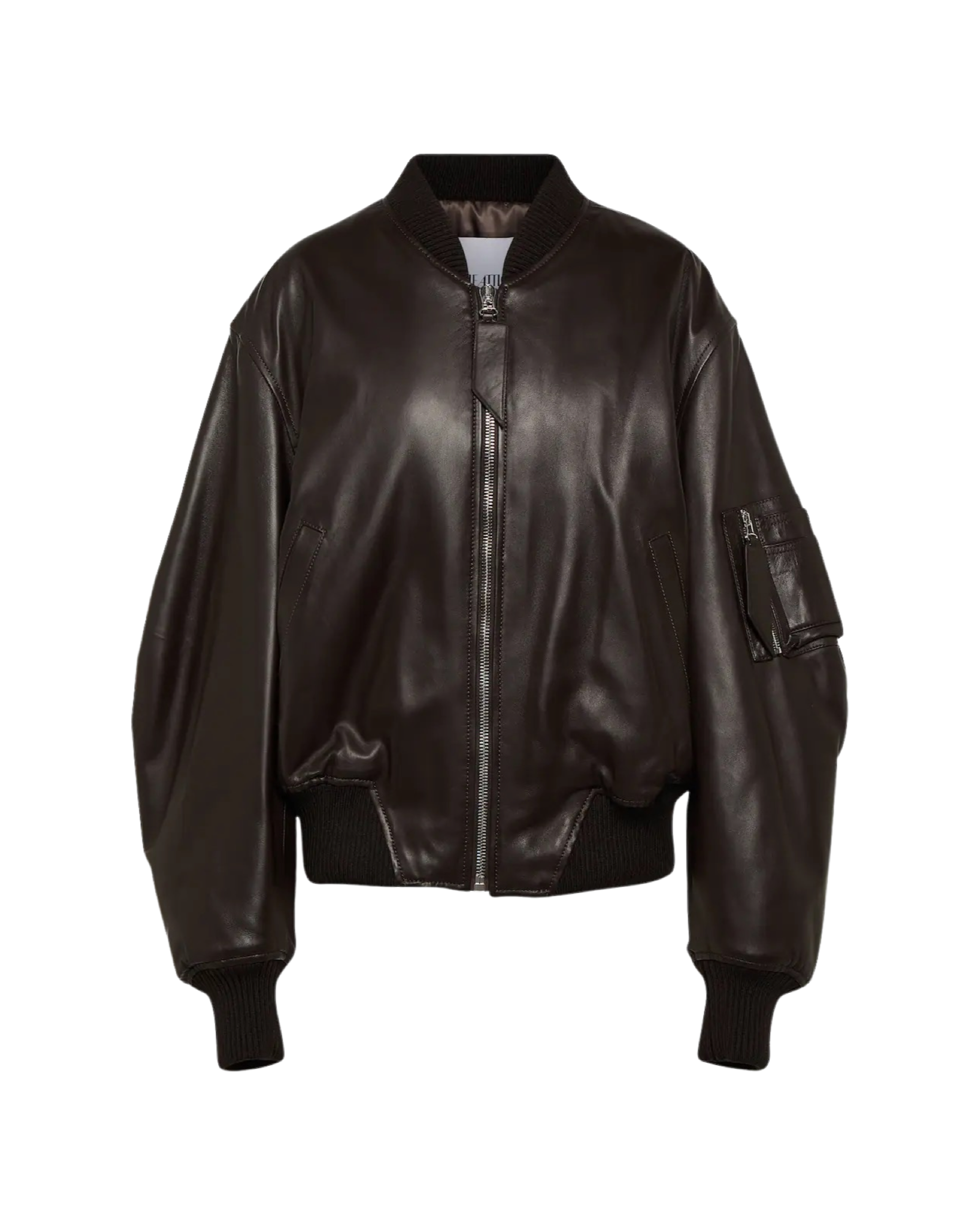Anja leather bomber jacket