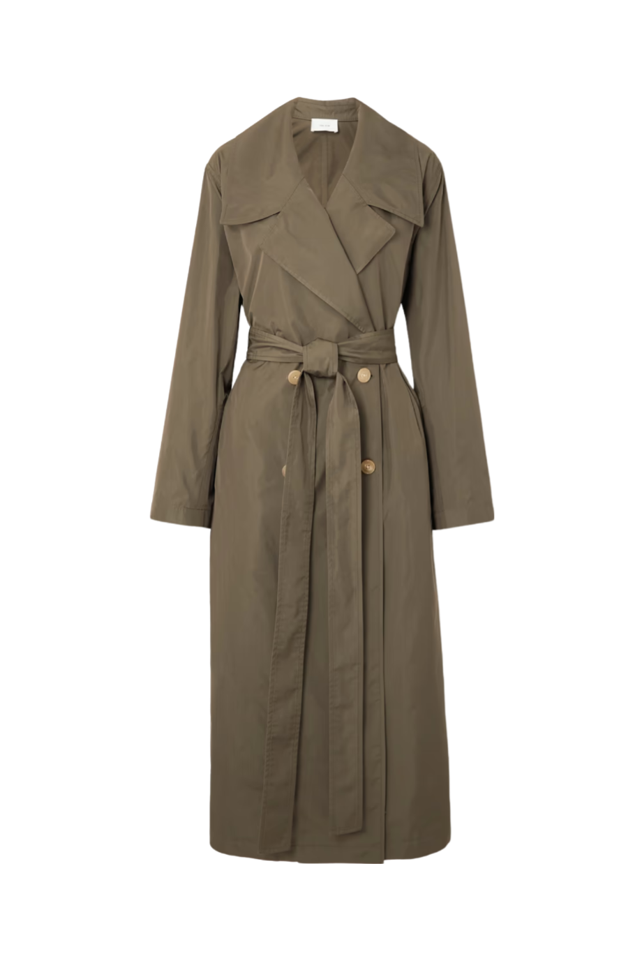 Cadel belted double-breasted shell trench coat